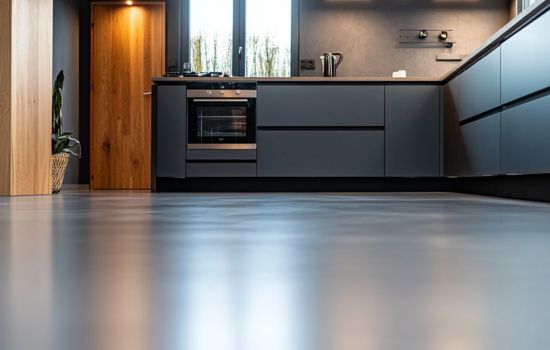 Gietvloer in keuken in Barneveld