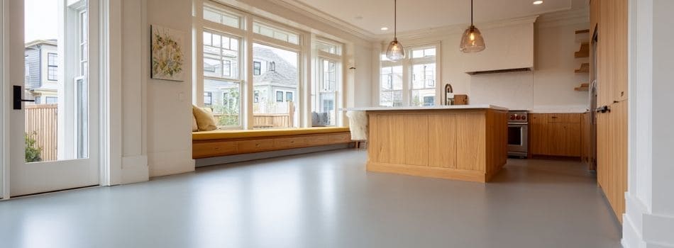 Gietvloer in nieuwbouw keuken